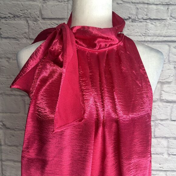 Lane Bryant Women’s NWT Feminine Chic Tie Neck Satin Halter Tank Size 20 - Picture 9 of 12